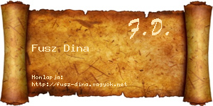 Fusz Dina névjegykártya